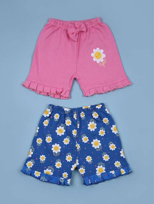 kids pack of 2 printed mid rise shorts - 21874448 - Standard Image - 0