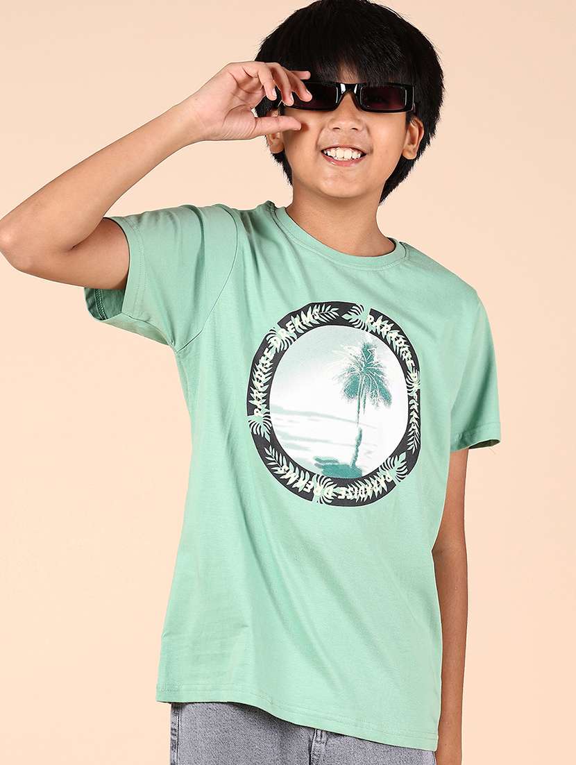 olive cotton single jersey tshirt - 21874456 - Zoom Image - 0