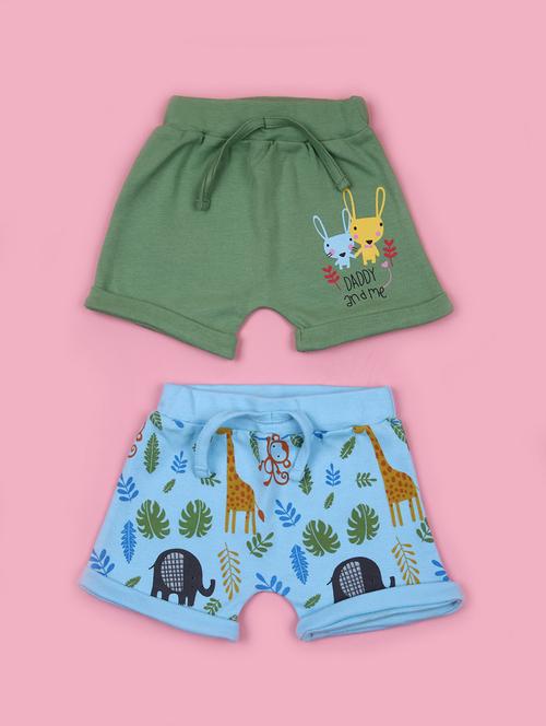 kids pack of 2 printed mid rise shorts  - 21874463 -  Standard Image - 0