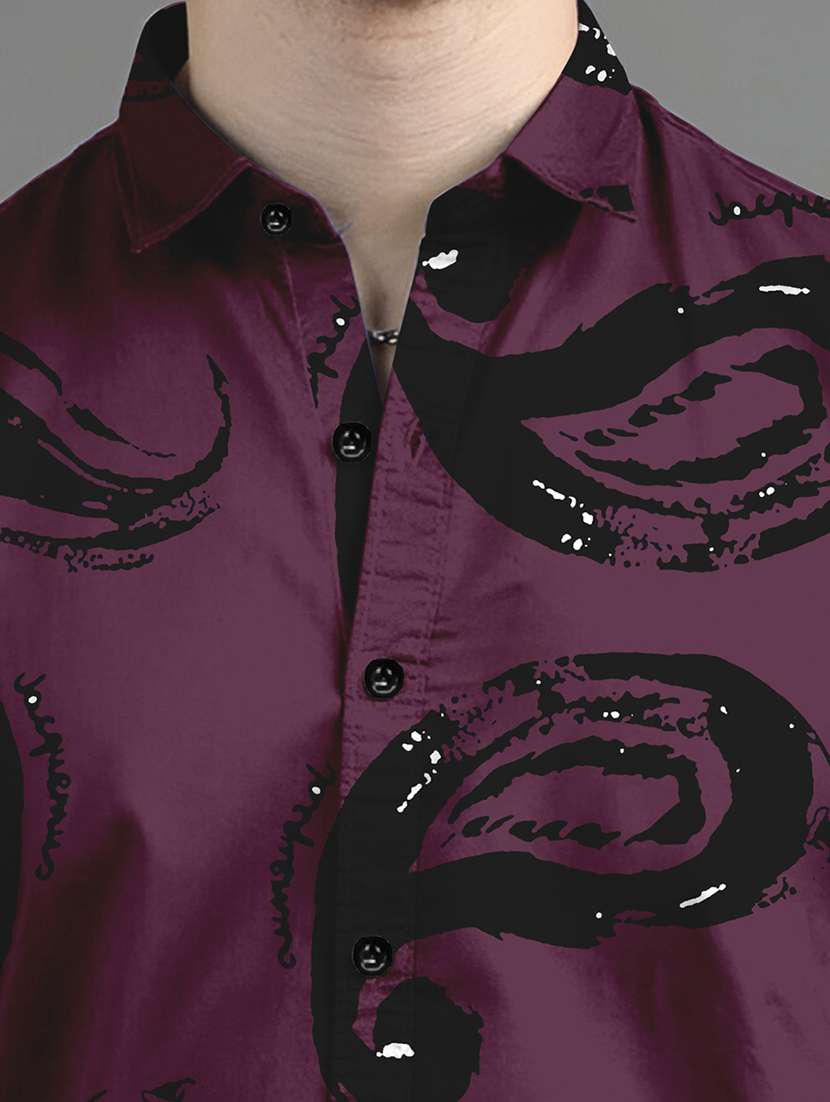 men printed long sleeves casual shirt - 21874530 - Standard Image - 3