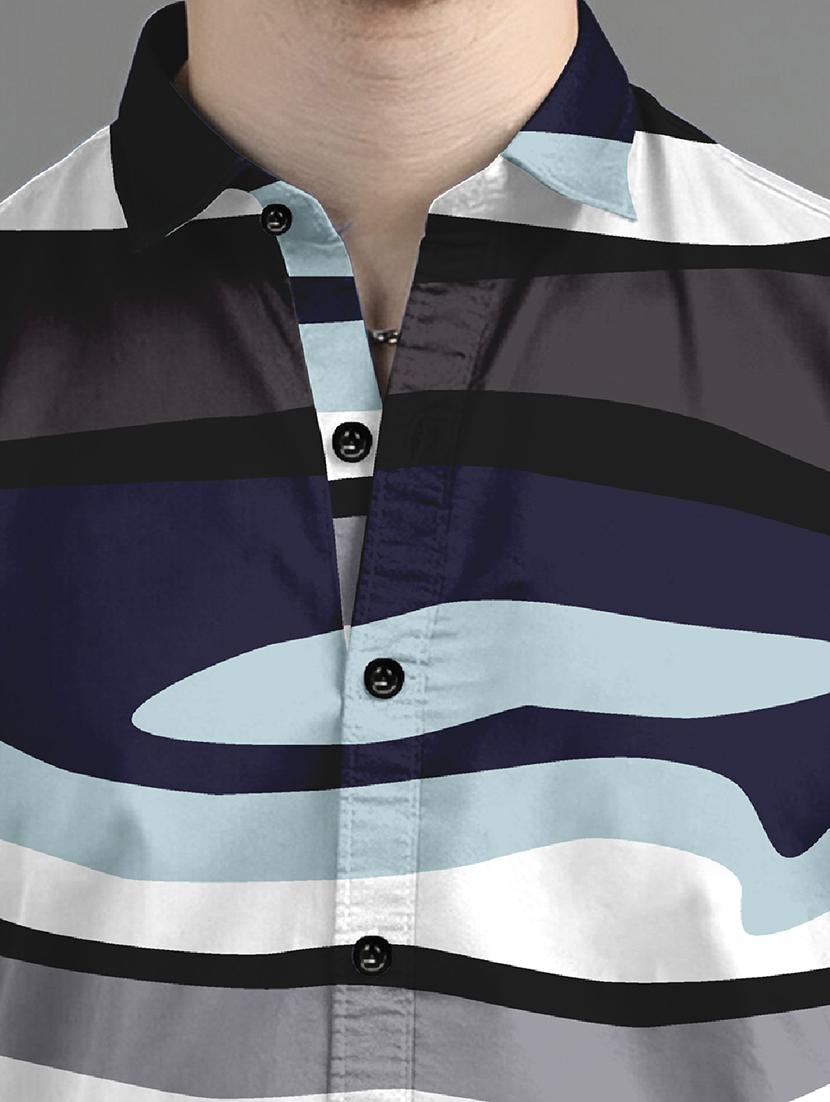 men printed long sleeves casual shirt - 21874534 - Standard Image - 3