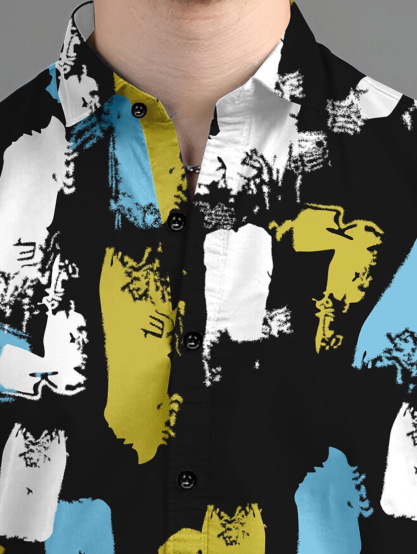 men printed long sleeves casual shirt - 21874538 - Standard Image - 3