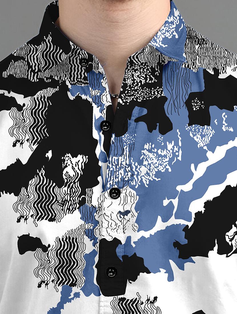 men printed long sleeves casual shirt - 21874545 - Standard Image - 3