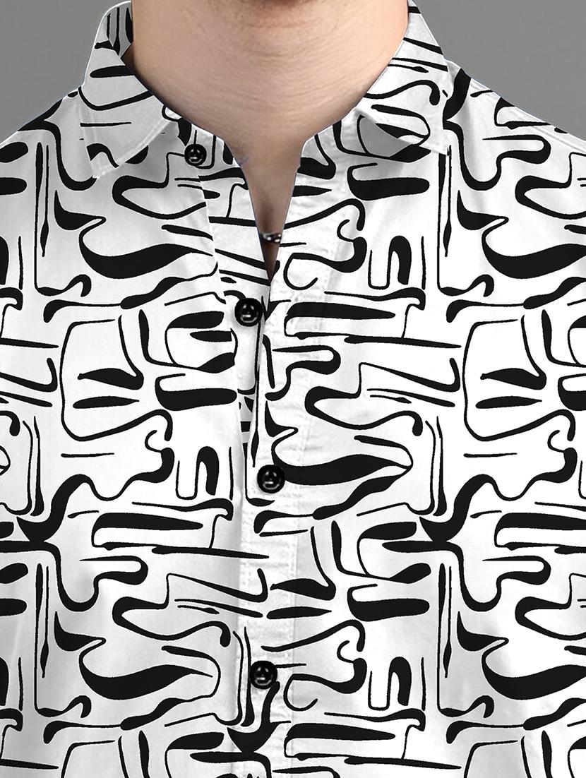 men printed long sleeves casual shirt - 21874547 - Standard Image - 3