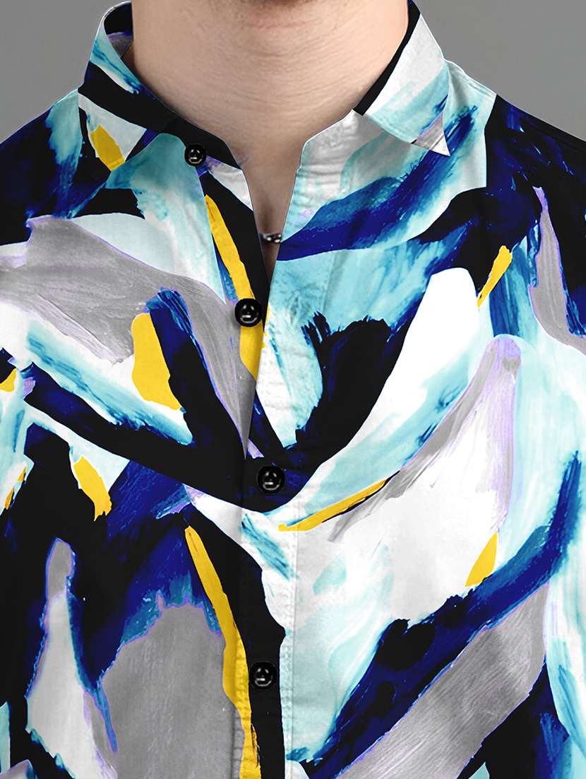 men printed long sleeves casual shirt - 21874548 -  Standard Image - 3