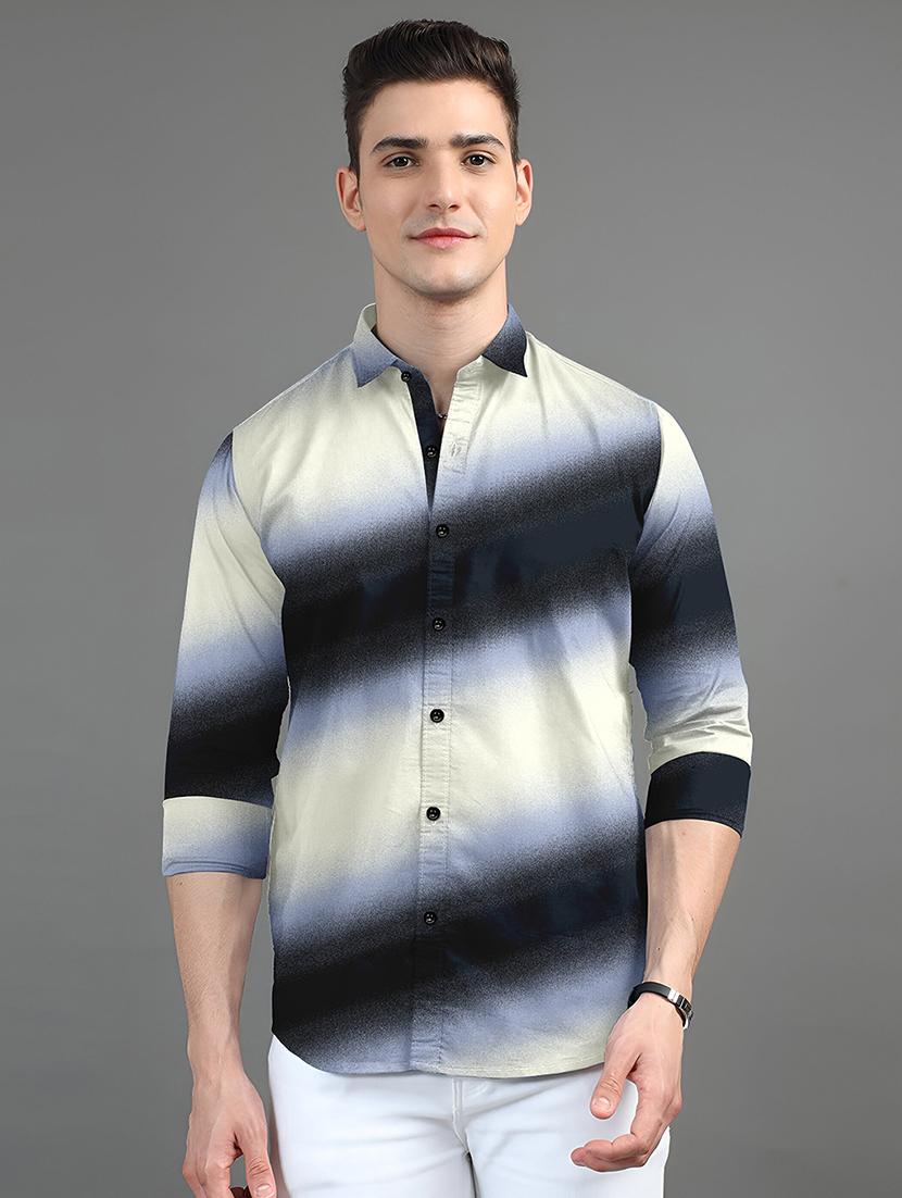 men printed long sleeves casual shirt - 21874549 -  Zoom Image - 0