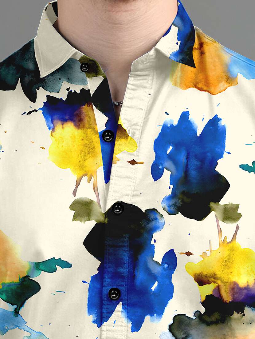 men printed long sleeves casual shirt - 21874552 -  Standard Image - 3