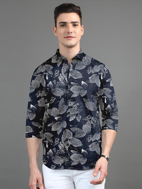 men printed long sleeves casual shirt - 21874554 - Standard Image - 0