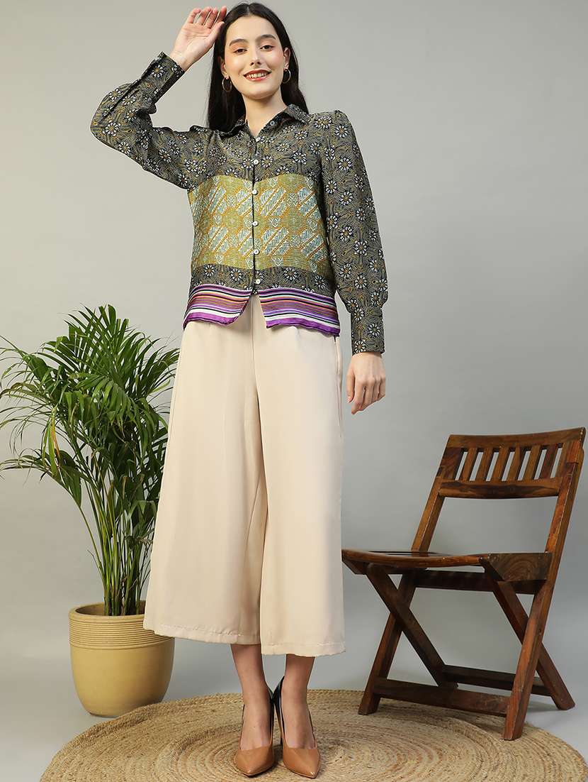 women printed long sleeves regular shirt - 21874615 -  Standard Image - 5