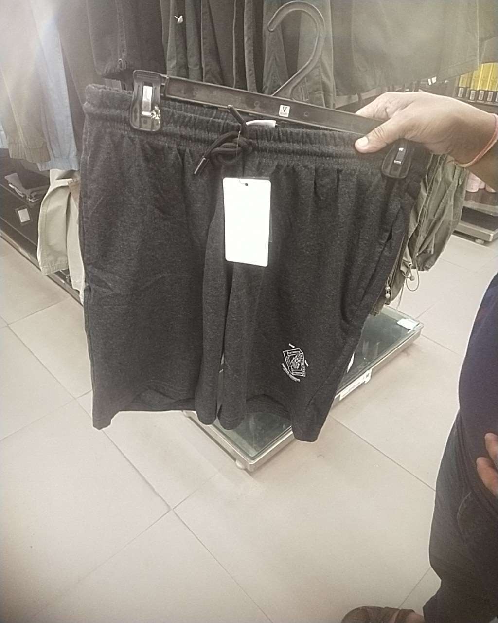 anthra melange poly cotton single jersey short - 21874657 - Zoom Image - 0