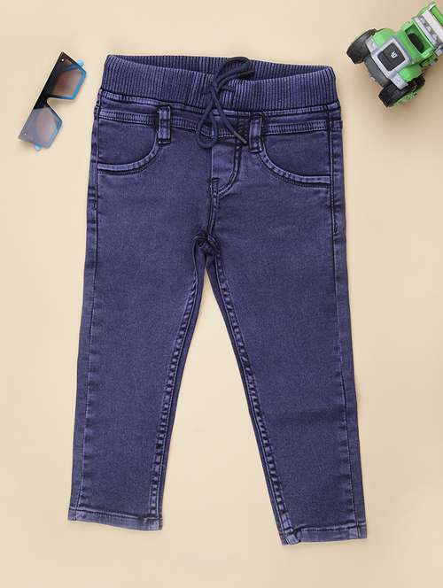 boys solid mid rise slim fit jean - 21874681 - Standard Image - 0