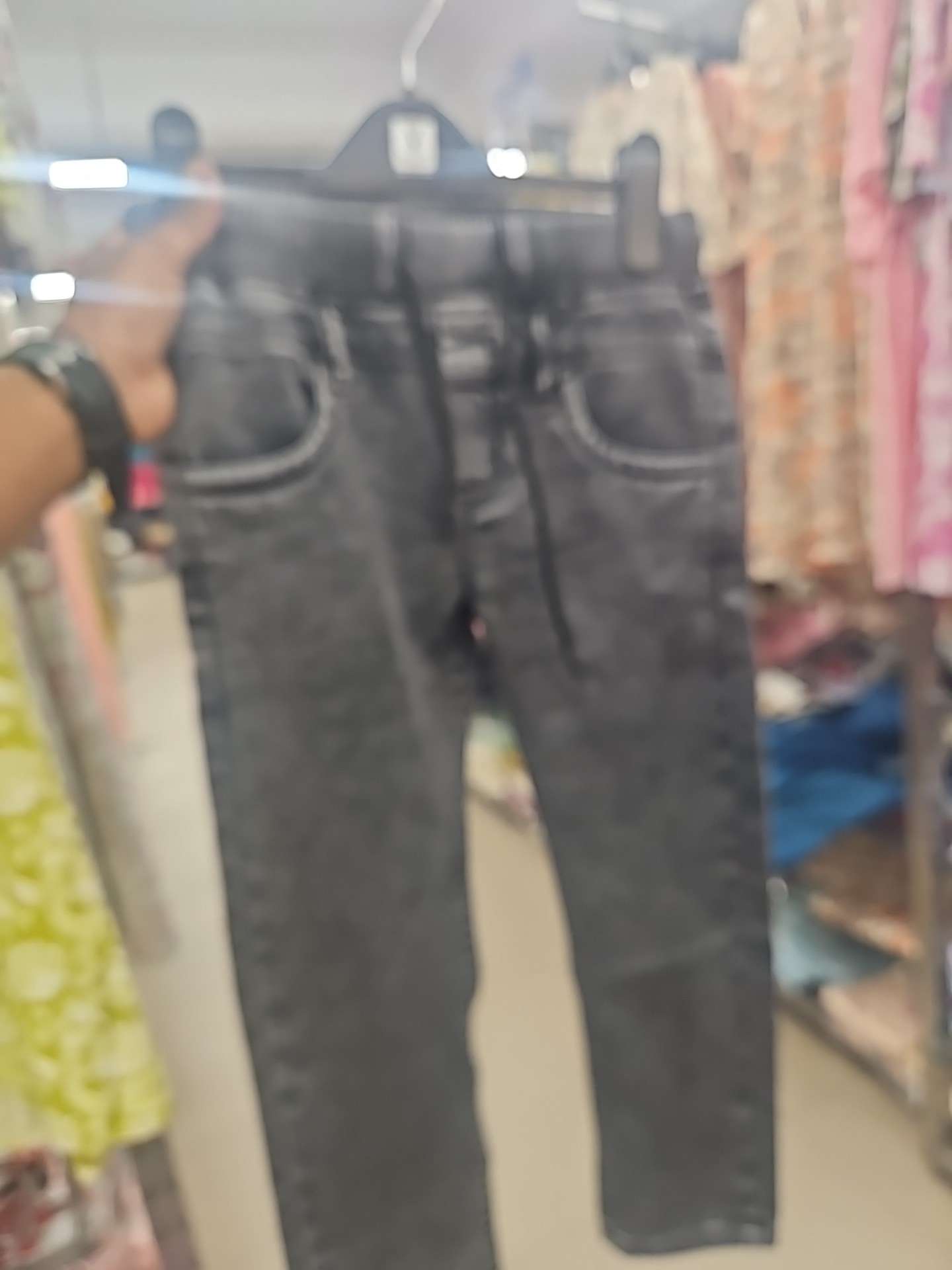 dark grey pc dobby denim jean - 21874689 - Zoom Image - 0