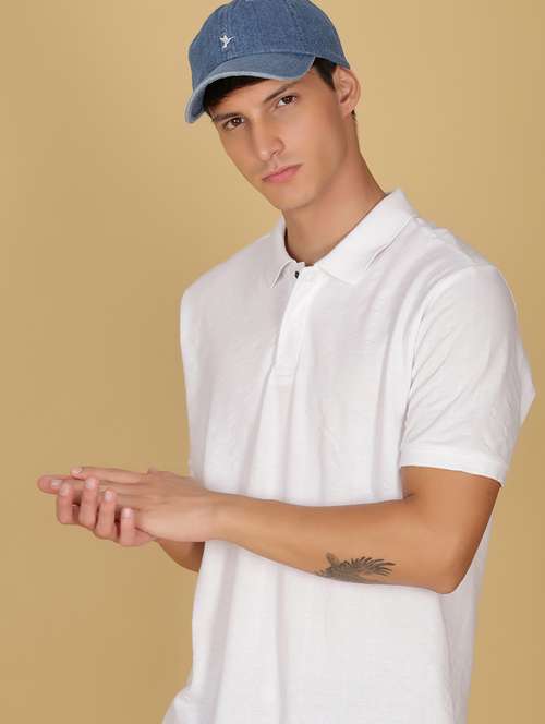 men solid short sleeve regular fit polo t-shirt - 21874695 - Standard Image - 0