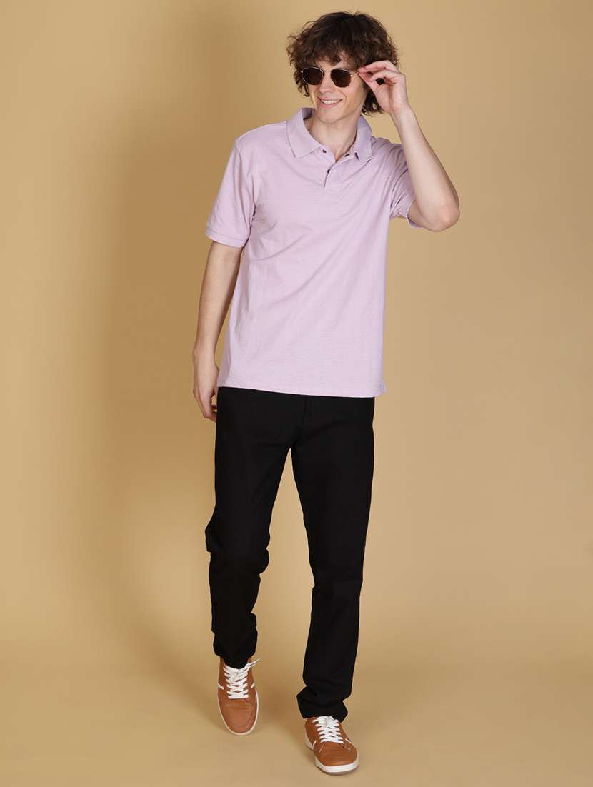 men solid short sleeve regular fit polo t-shirt - 21874699 -  Standard Image - 3