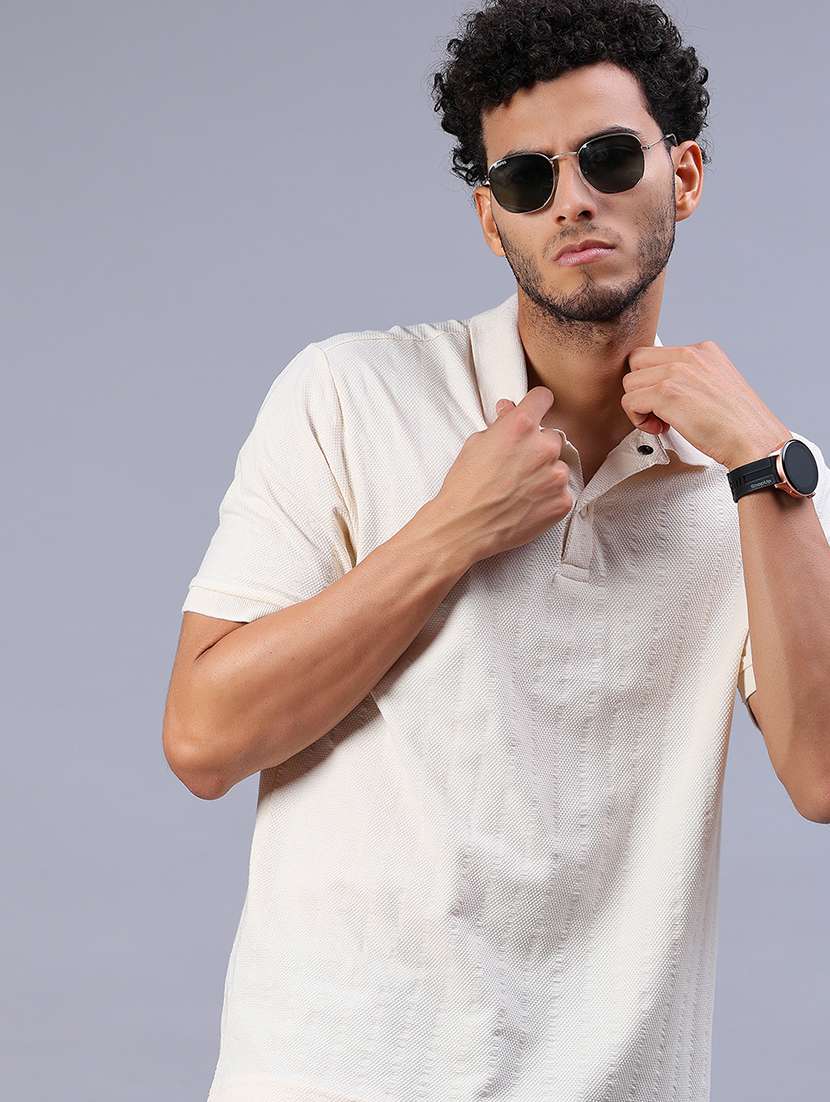 men solid short sleeve regular fit polo t-shirt