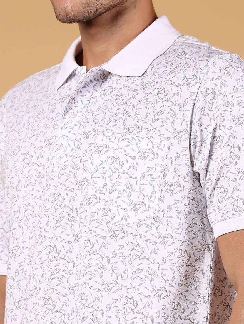 men printed short sleeve regular fit polo t-shirt - 21879176 -  Standard Image - 3