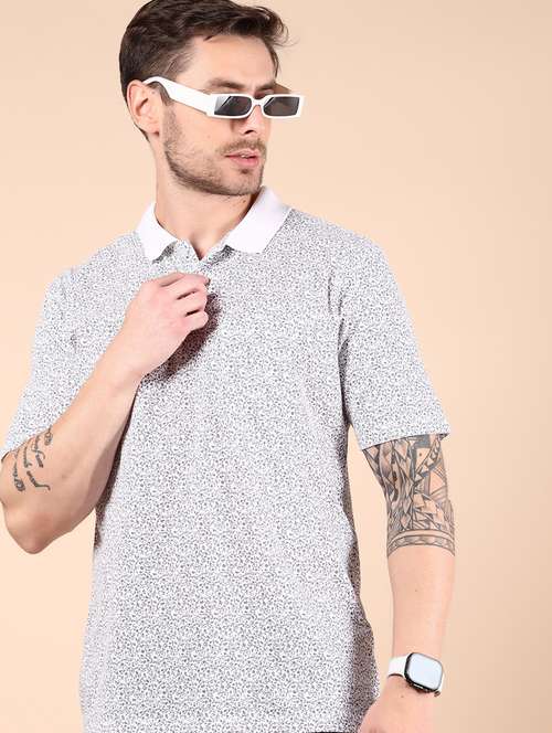 men printed short sleeve regular fit polo t-shirt - 21879178 - Standard Image - 0
