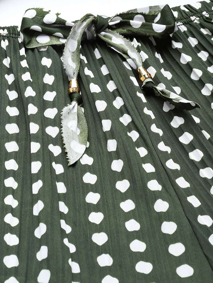 women polka doted high rise palazzo  - 21879320 -  Standard Image - 3