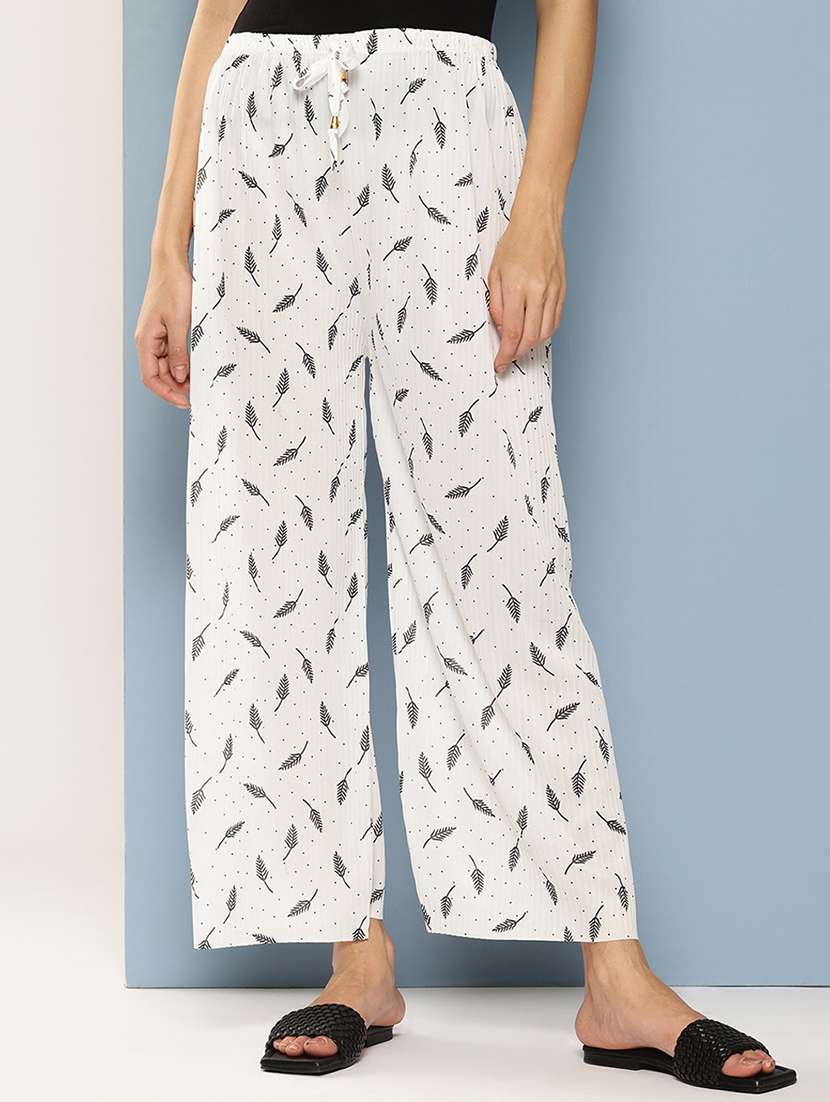 women printed high rise palazzo 