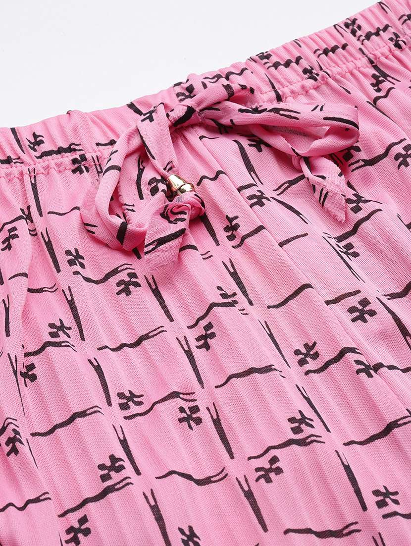 women printed high rise palazzo  - 21879339 -  Standard Image - 3