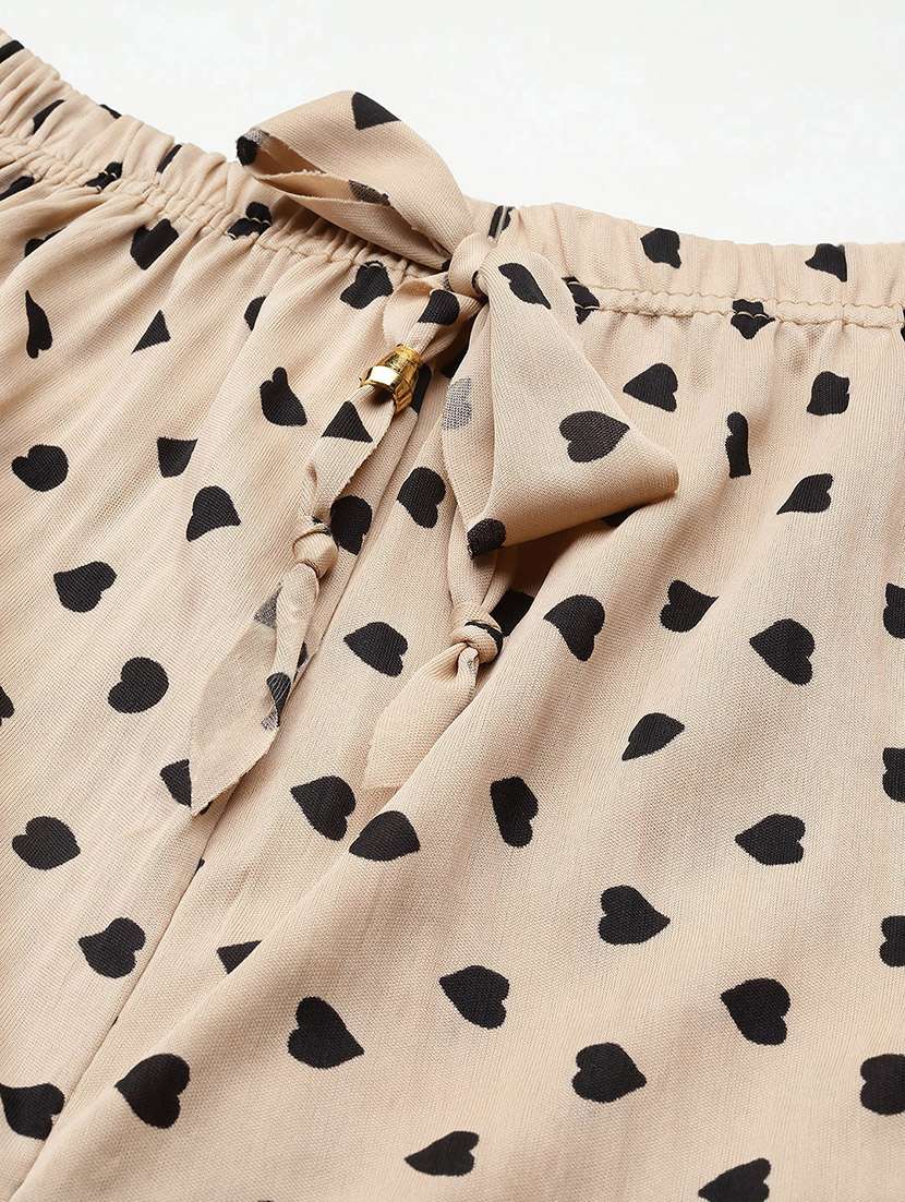 women printed high rise palazzo  - 21879340 -  Standard Image - 3