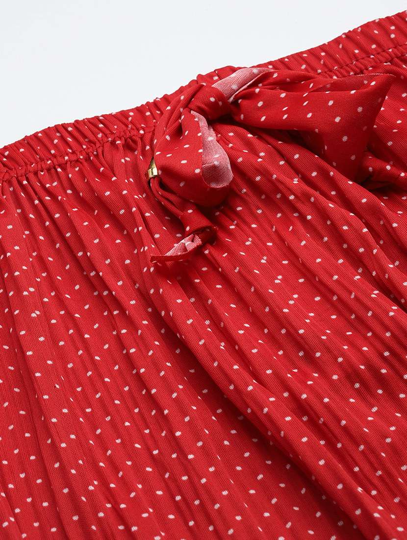 women polka doted high rise palazzo  - 21879356 -  Standard Image - 3