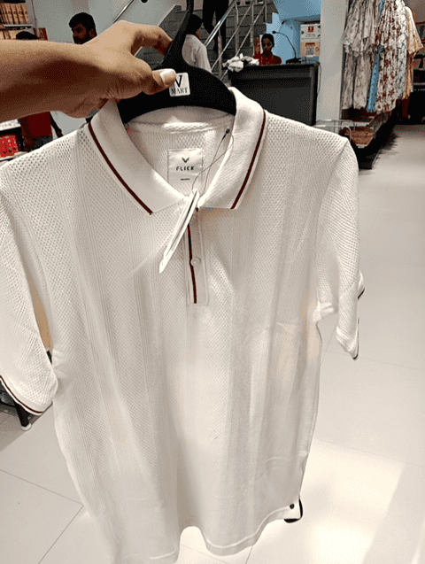 cream poly cotton tshirt - 21880758 -  Zoom Image - 0