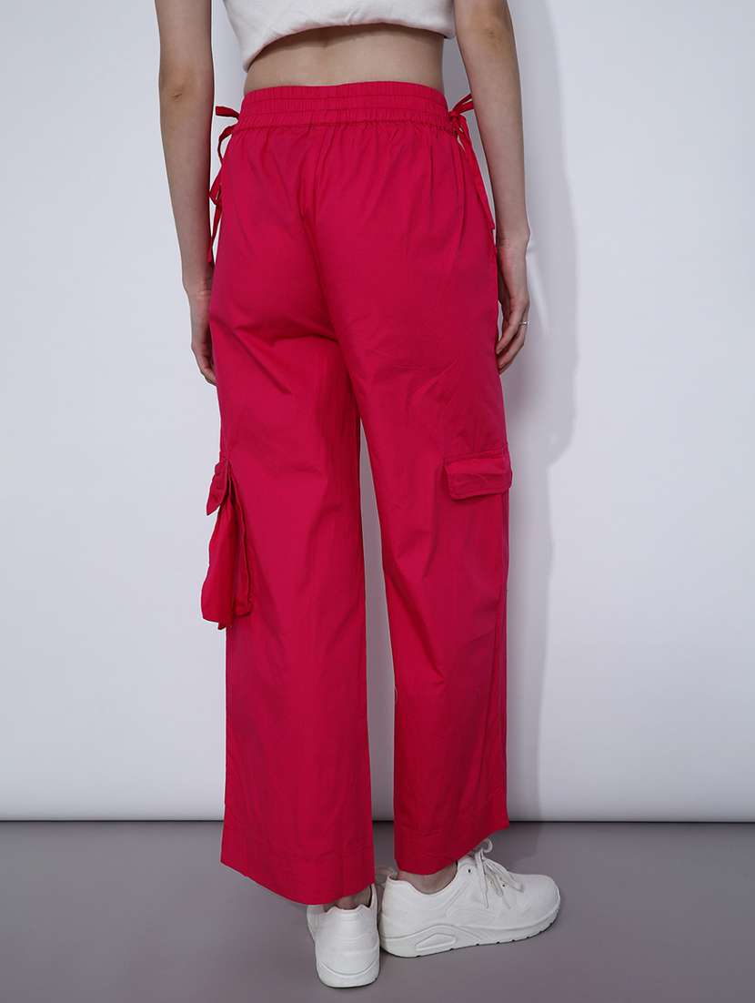 women solid mid rise cargo - 21880764 -  Standard Image - 3