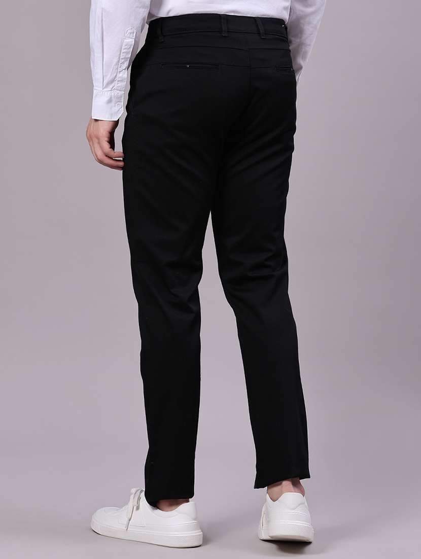 men solid mid rise casual chinos - 21880772 -  Standard Image - 3