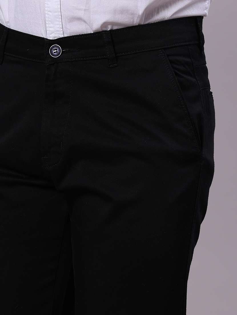 men solid mid rise casual chinos - 21880772 -  Standard Image - 5