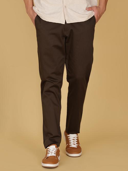 men solid mid rise straight fit chinos  - 21880774 -  Standard Image - 0