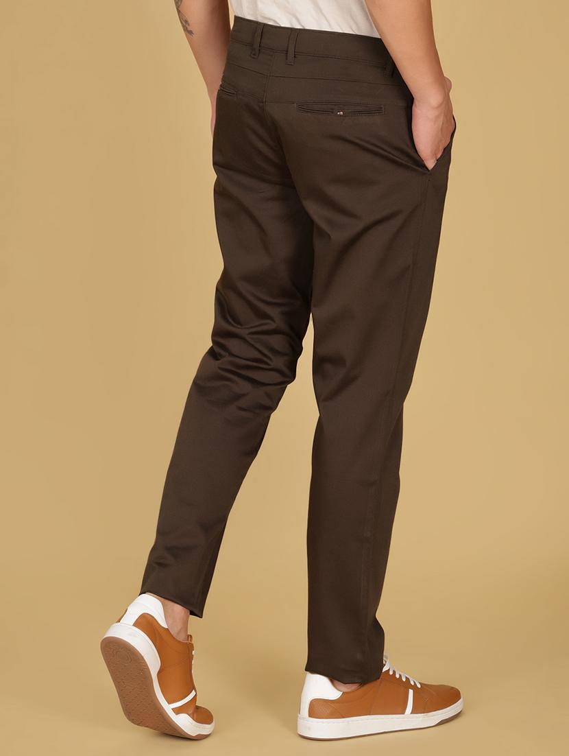 men solid mid rise straight fit chinos - 21880774 - Standard Image - 3