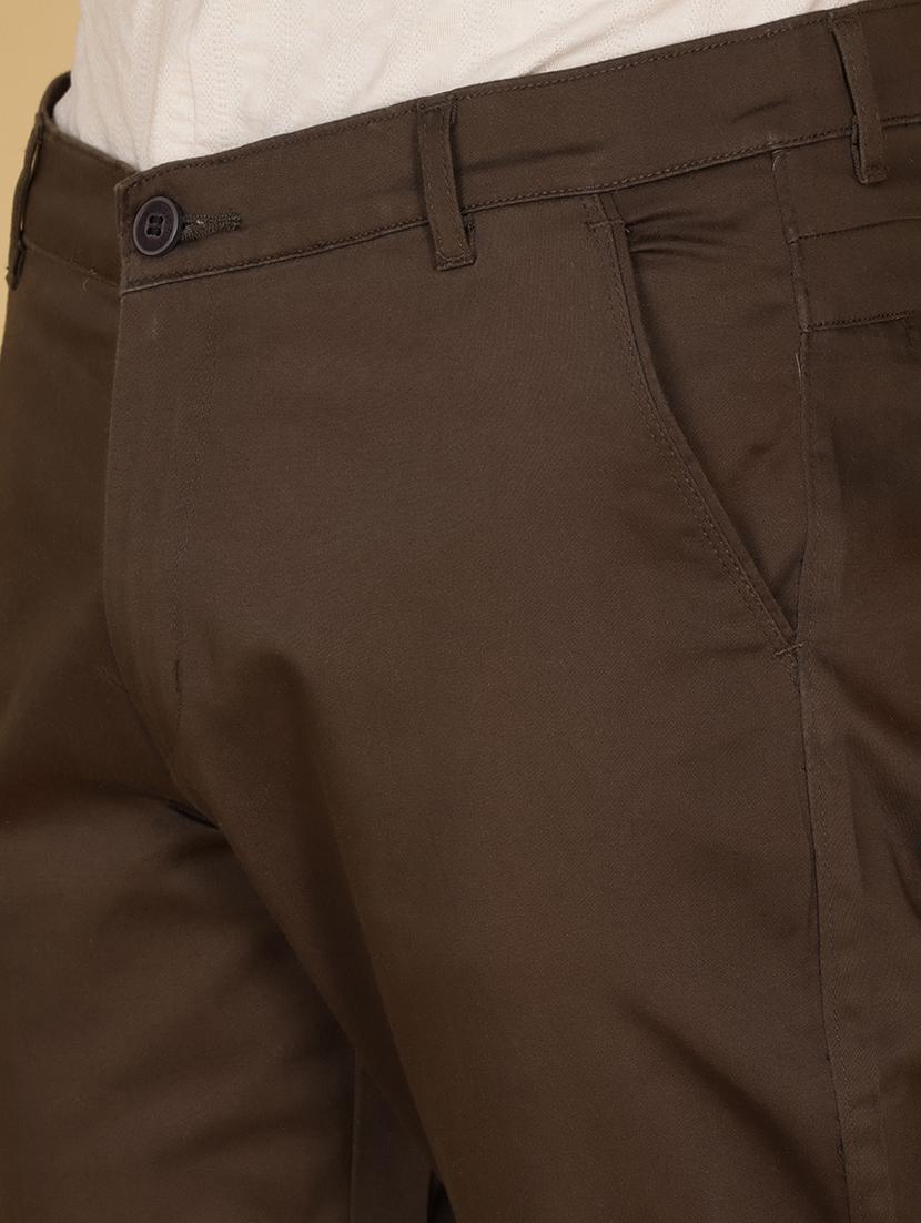 men solid mid rise straight fit chinos - 21880774 - Standard Image - 5