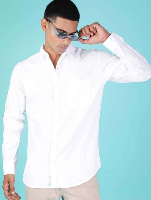 men solid long sleeve regular fit shirt - 21880810 - Standard Image - 0