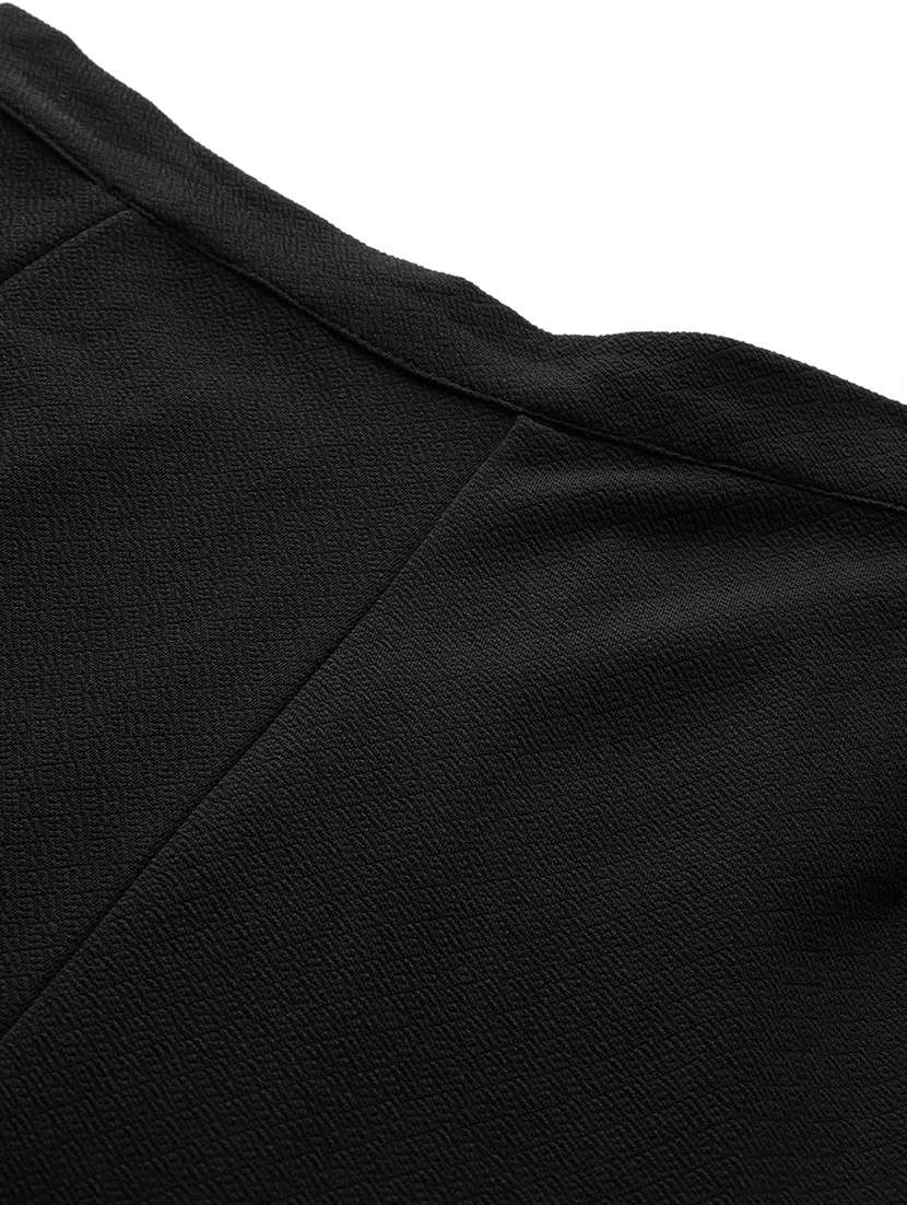 women black solid jacket & trouser co-ord set - 21881228 -  Standard Image - 5