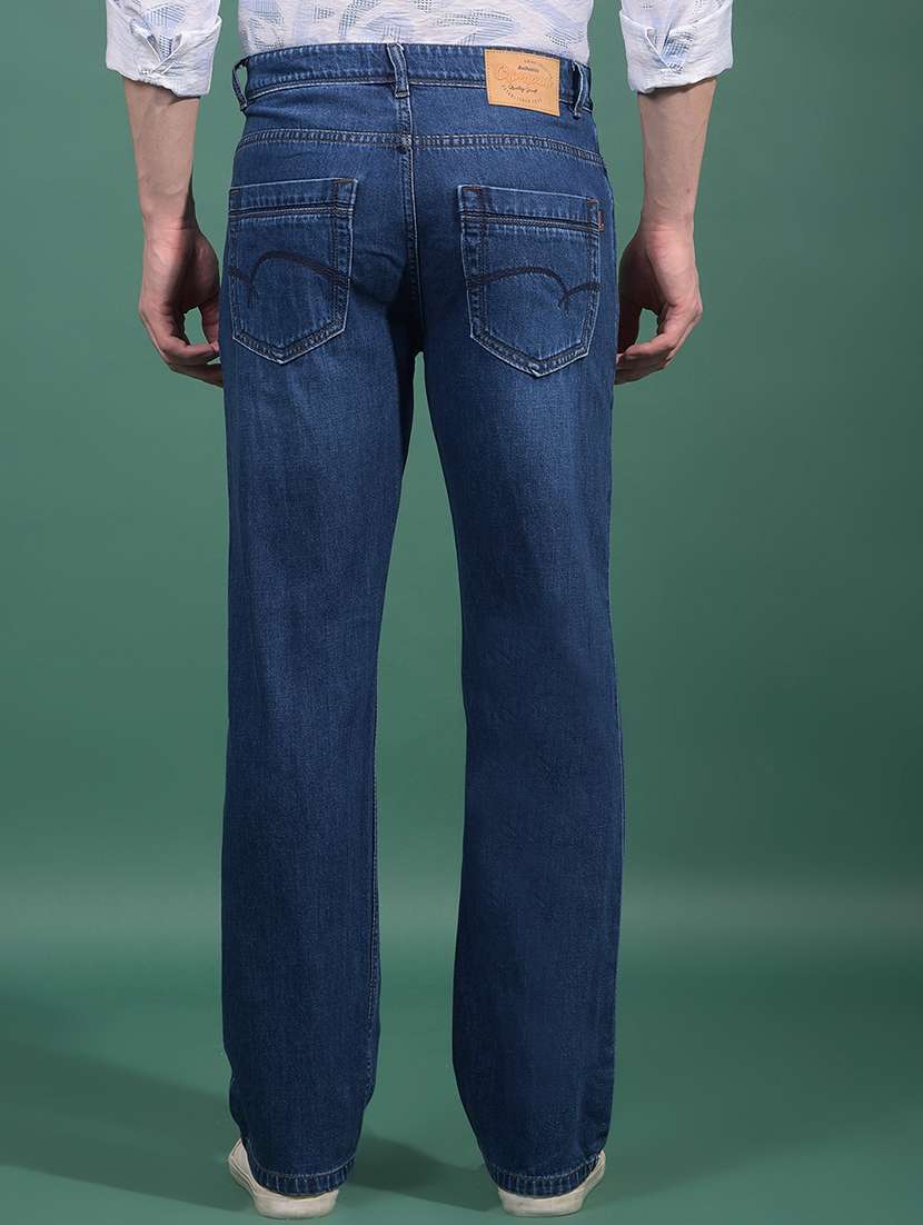 men washed mid rise full length denim jeans - 21881263 -  Standard Image - 3