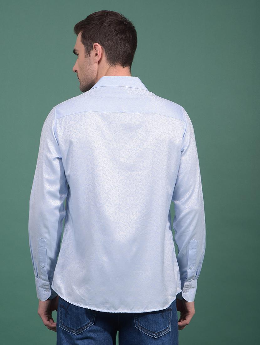 men printed long sleeve slim fit casual shirt - 21881309 - Standard Image - 3