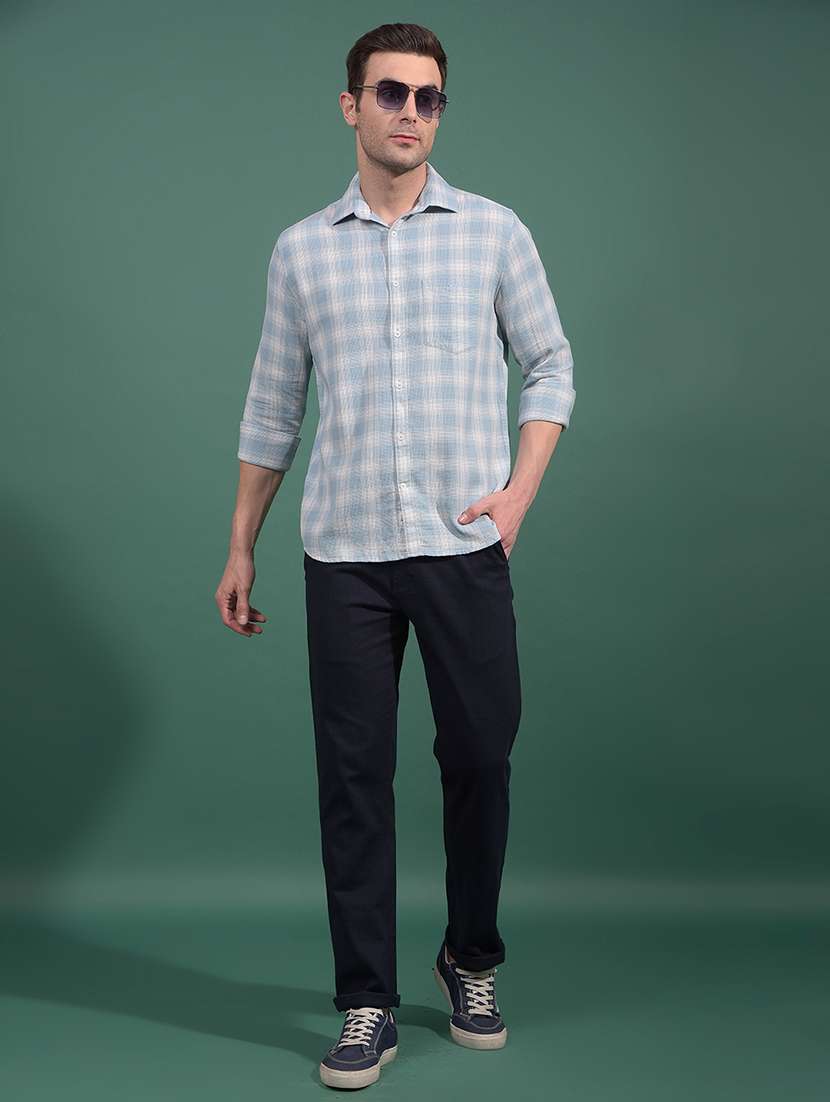 men checkered long sleeve slim fit casual shirt - 21881326 -  Standard Image - 5