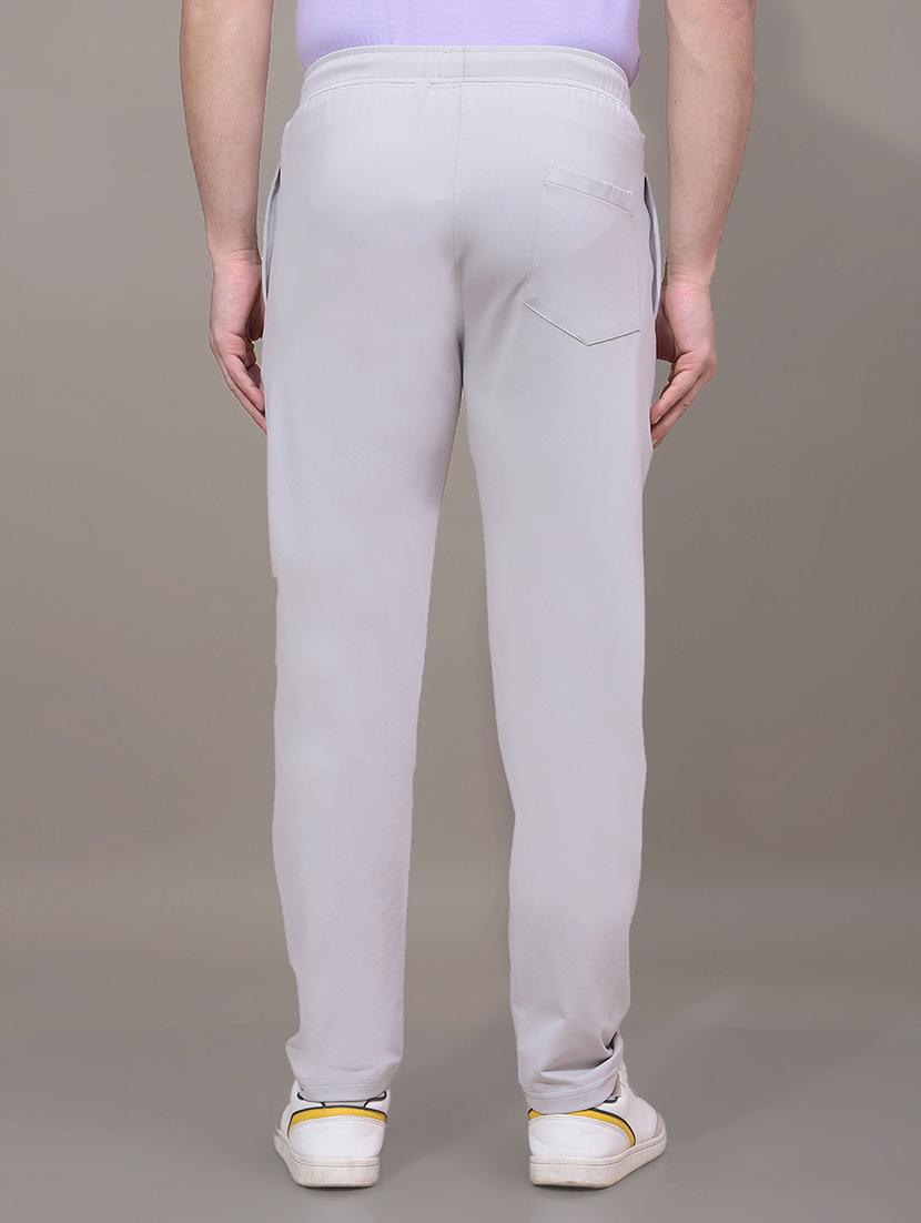men grey solid mid rise full length track pant - 21881381 - Standard Image - 3