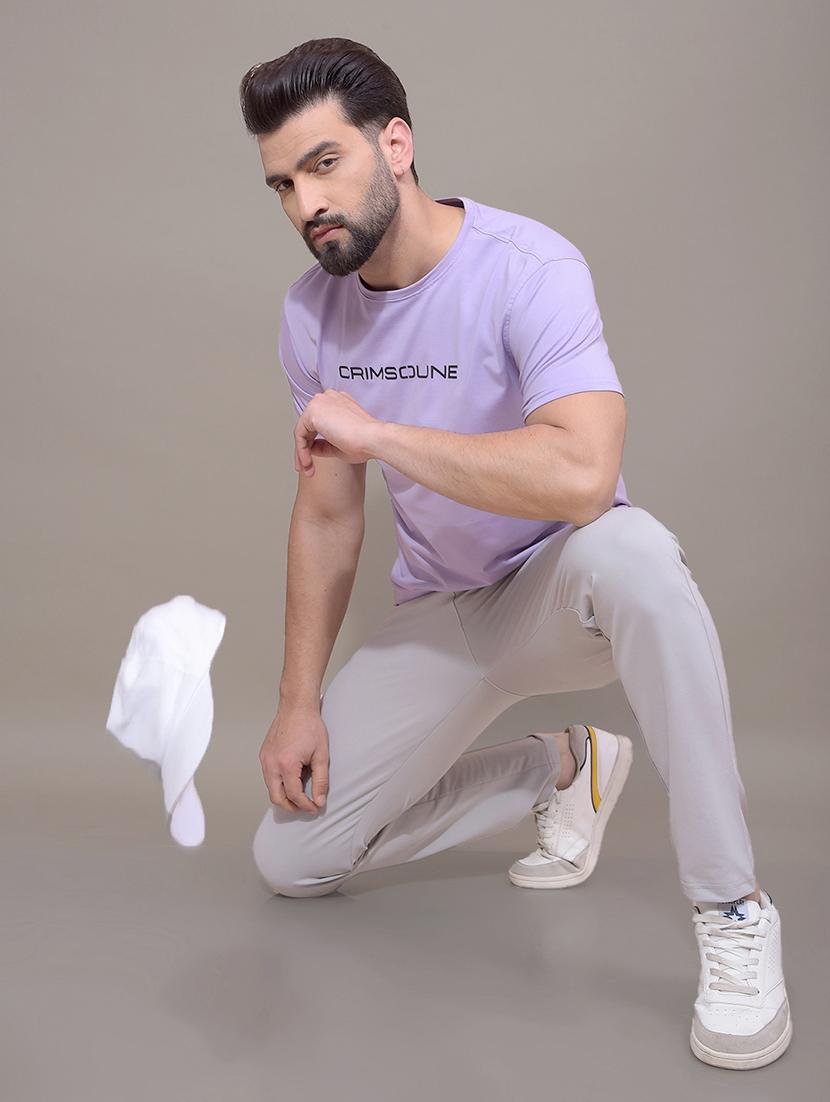 men grey solid mid rise full length track pant - 21881381 - Standard Image - 5
