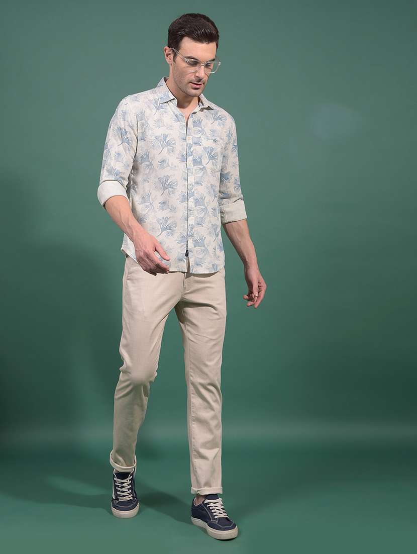 men checkered mid rise slim fit chinos casual trouser - 21881403 -  Standard Image - 5