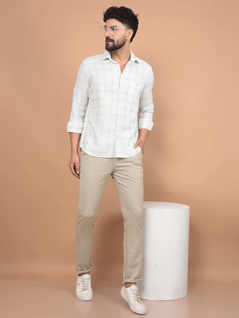 men solid mid rise slim fit chinos casual trouser - 21881411 - Standard Image - 5