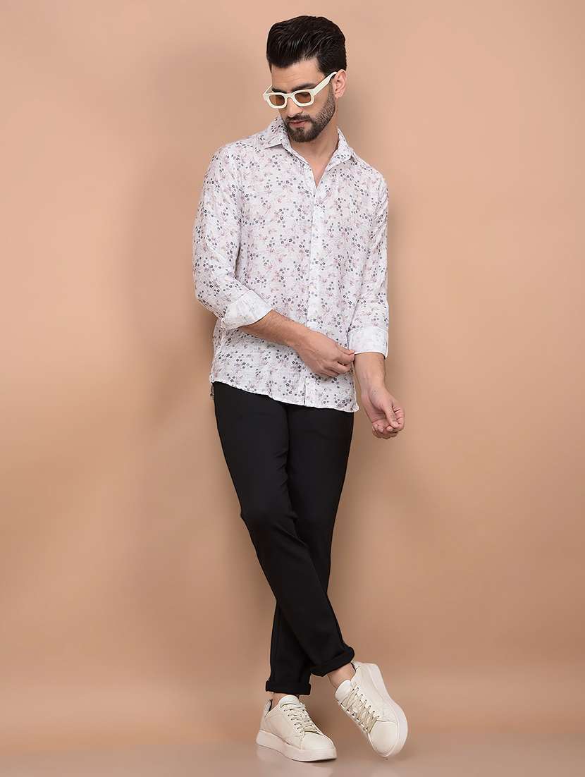 men solid mid rise slim fit chinos casual trouser - 21881414 -  Standard Image - 5