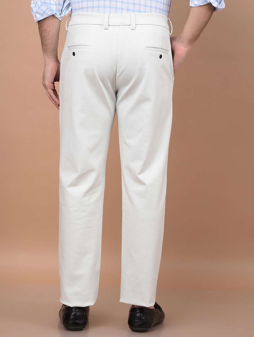 men solid mid rise slim fit chinos casual trouser - 21881415 -  Standard Image - 3