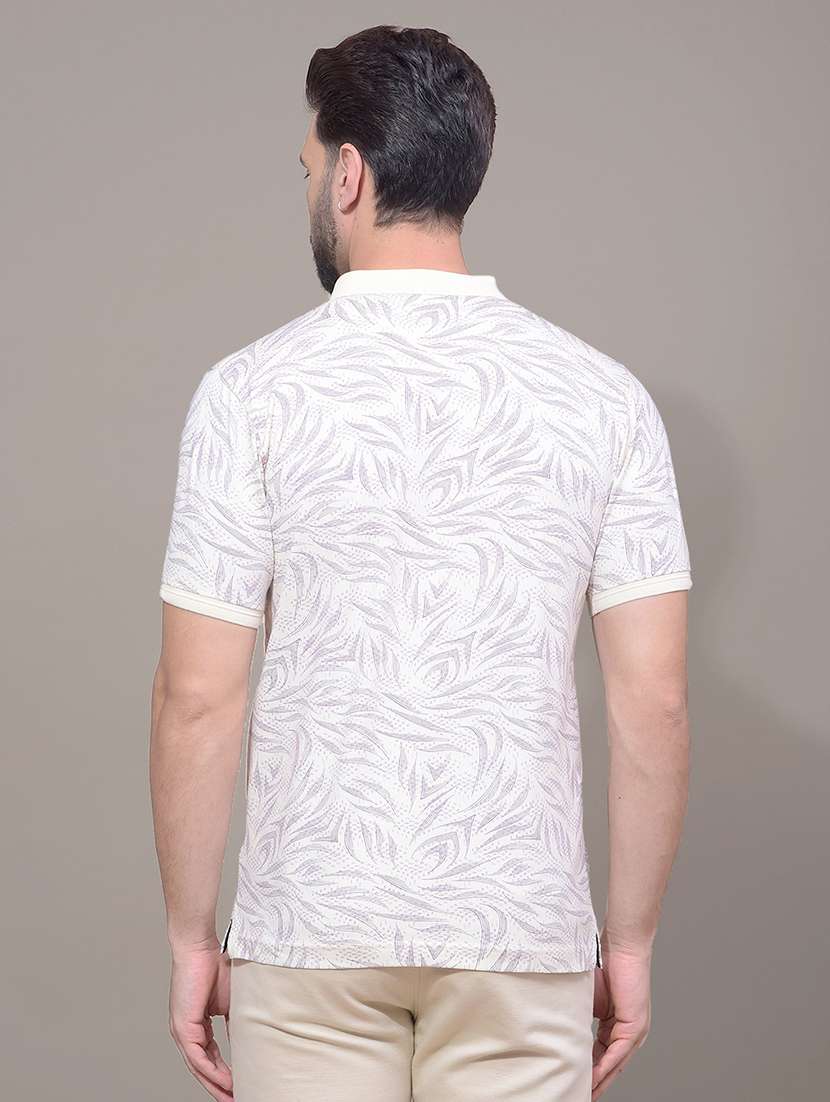 men printed short sleeve slim fit polo t-shirt - 21881439 -  Standard Image - 3