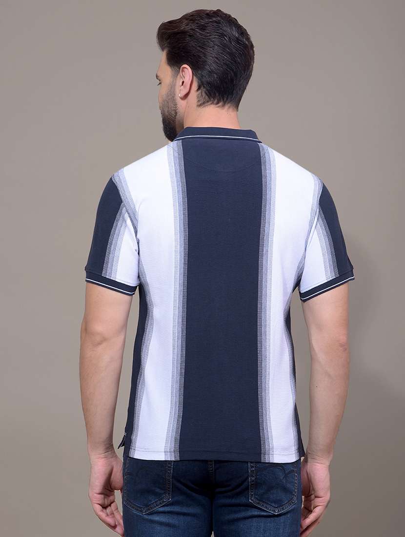 men striped short sleeve slim fit polo t-shirt - 21881454 -  Standard Image - 3