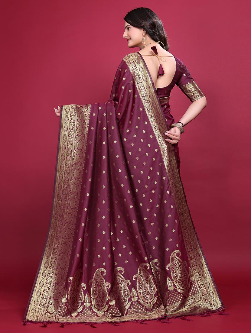 women self design banarasi saree with blouse - 21881501 - Standard Image - 3