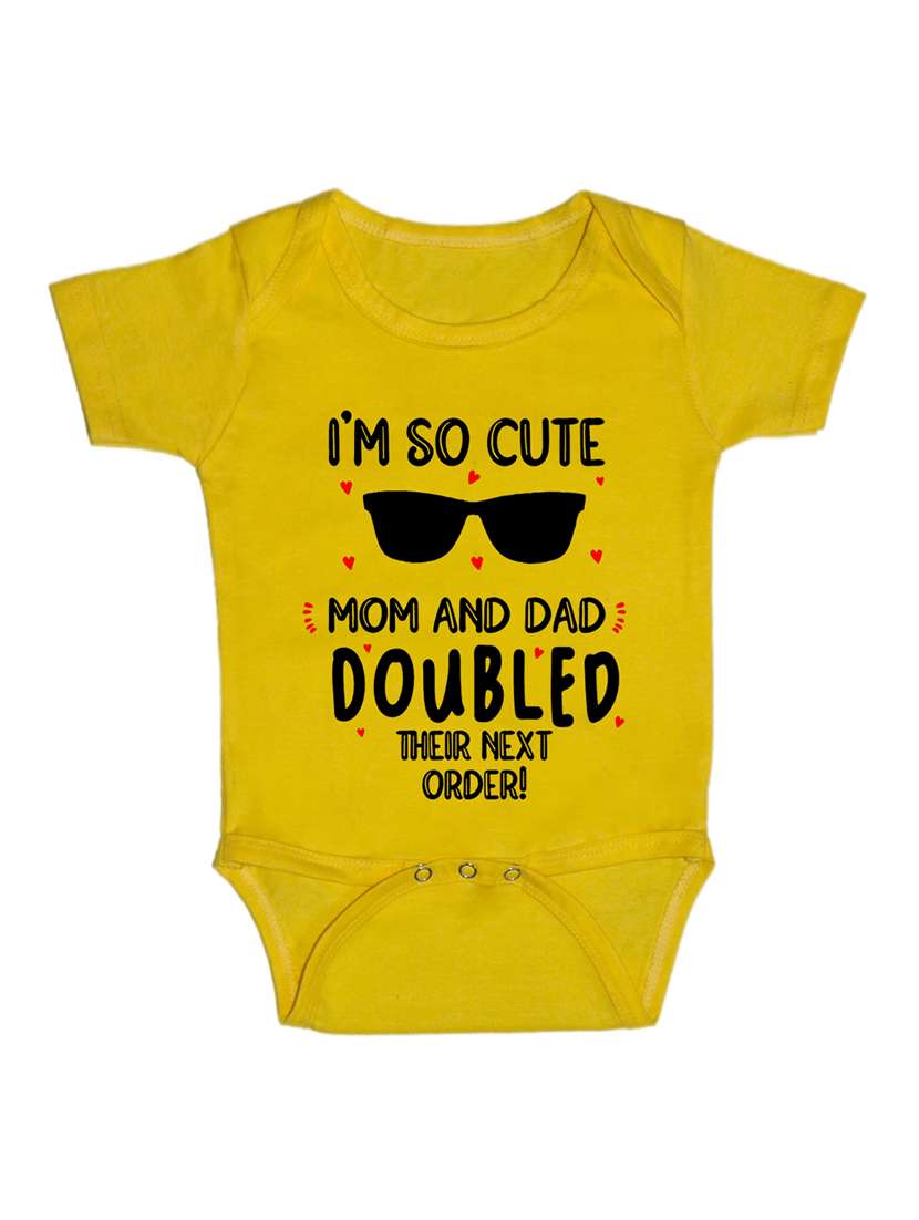 kids typographic short sleeve romper - 21881618 -  Zoom Image - 0