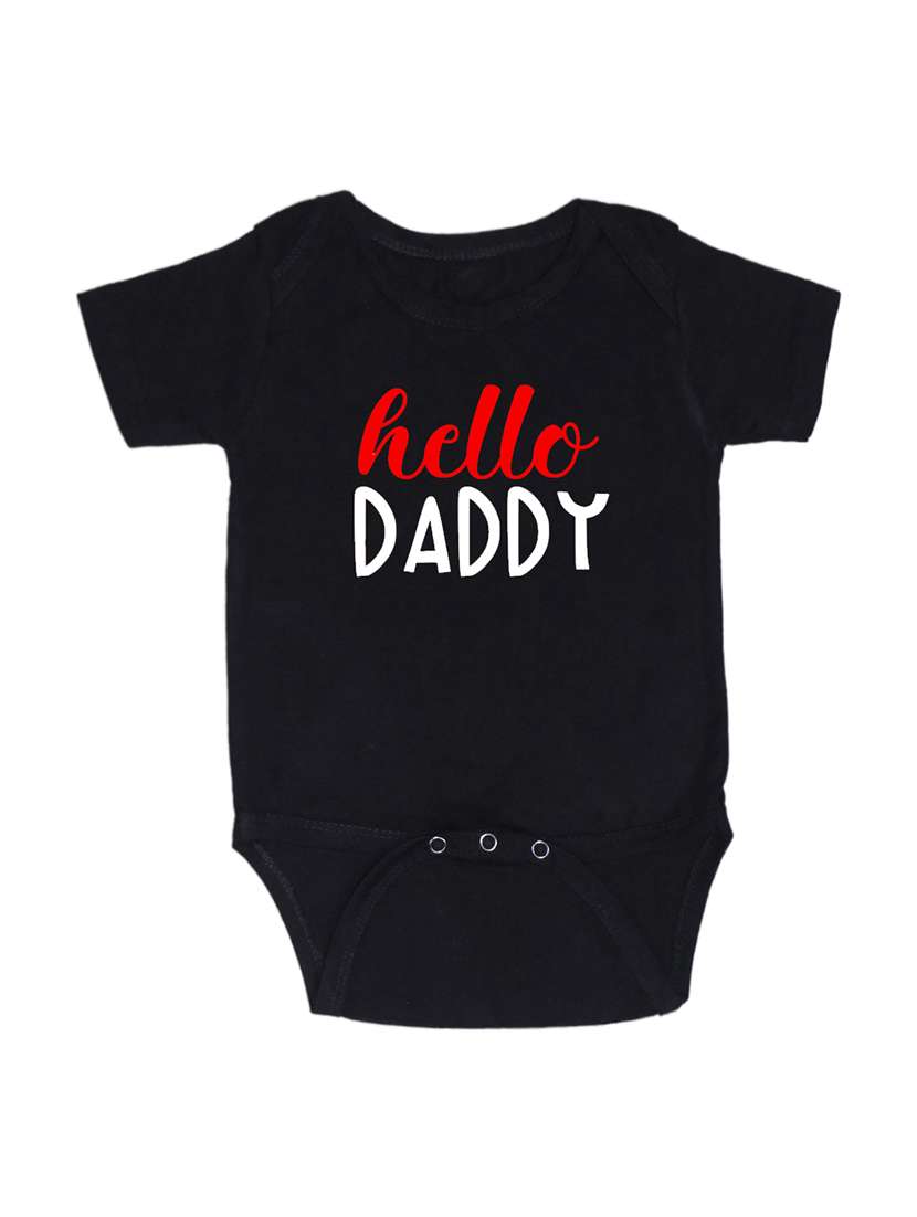 kids typographic short sleeve romper