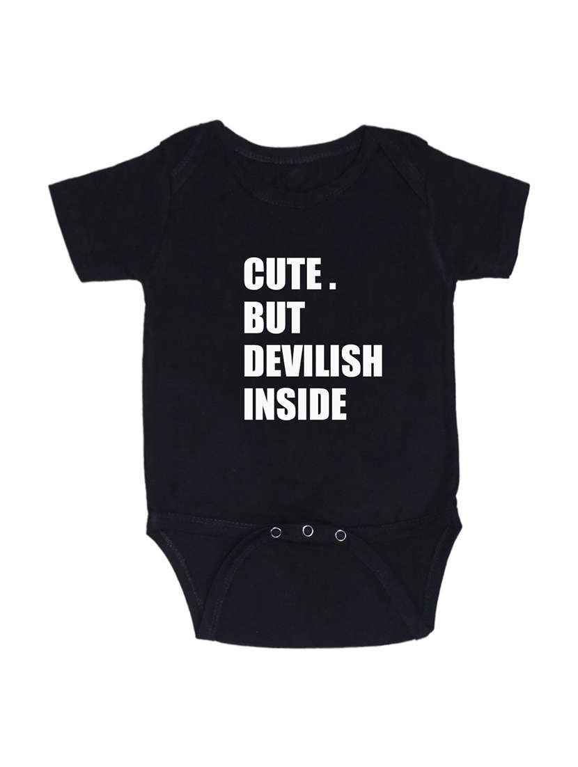 kids typographic short sleeve romper